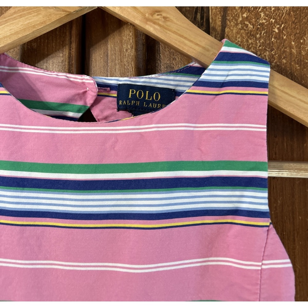 Polo Ralph Lauren Girls Sleeveless Multicolor Dress Sz 6 Lined Gorgeous